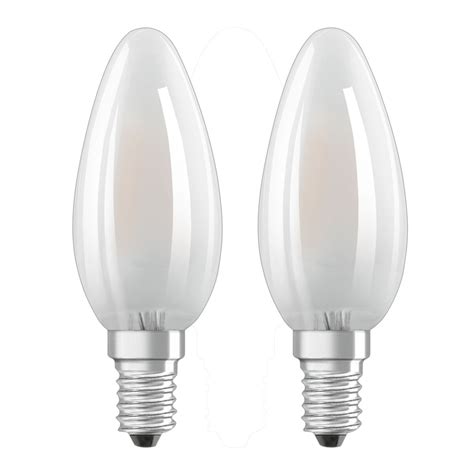 OSRAM Ampoule Bougie LED E14 4 W Blanc Chaud X2 Luminaire Fr