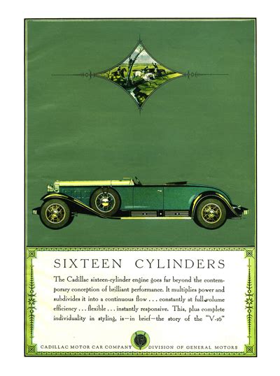 Cadillac Sixteen Convertible Coupe Ad The Cadillac Cylinder