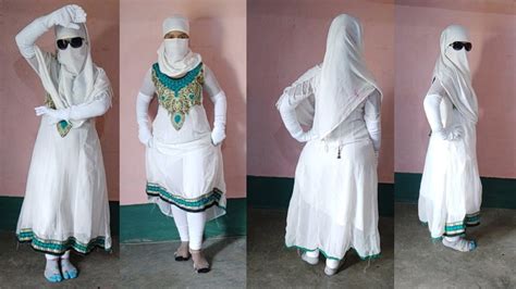 Wear White Long Frock With Matching Long Gloves Socks Dupatta With Style Look Sunita Youtube