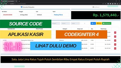 Source Code Aplikasi Penjualan Kasir POS Dengan CodeIgniter 4 YouTube