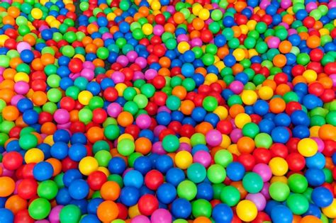 Muitas Bolas Coloridas Em Uma Piscina Infantil Bola Bolas De