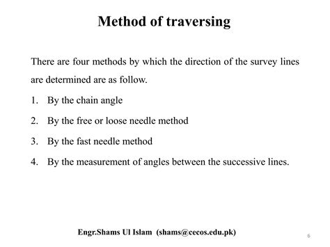 Traversing Of Survey Ppt