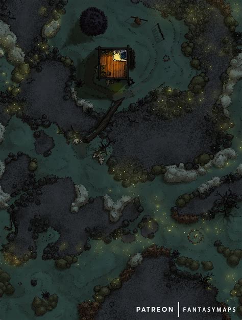 Hag S Witch Hut Swamp RPG Battle Map