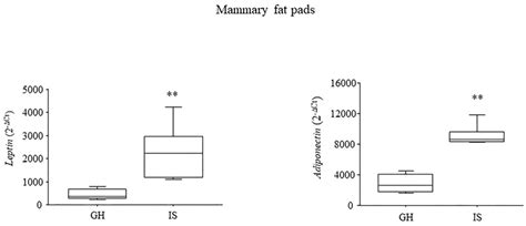 Adipokines Gene Expression In The Mammary Fat Pads Chronic Social