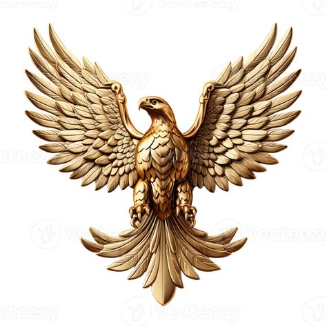 3D Gold Eagle Statue Symbol ,ai generative 32334218 PNG