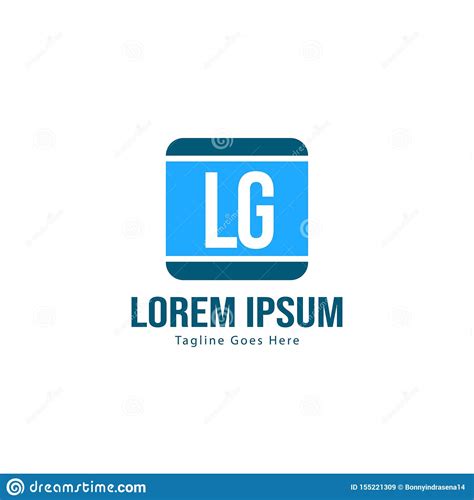 Plantilla Inicial Del Logotipo LG Con Marco Moderno Ilustración