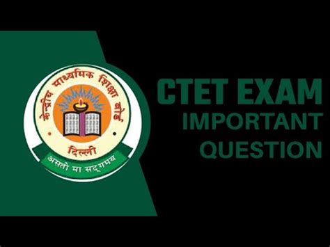 Important Questions For CTET Exam YouTube