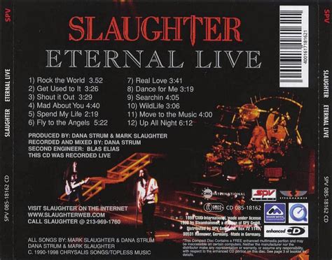 Car Tula Trasera De Slaughter Eternal Live Portada