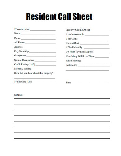 FREE 50 Call Sheet Samples In MS Word Google Docs Google Sheets