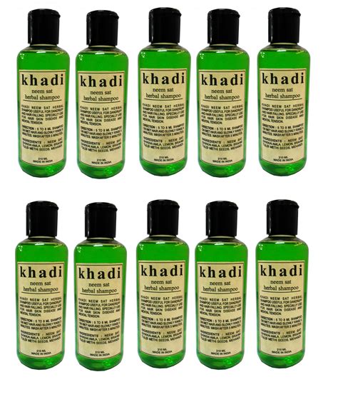 Buy Khadi Herbal Neem Sat Shampoo 2100 Ml Set Of 10 Online 1035 From