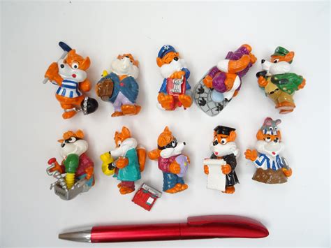 Kinder Surprise Vintage Toys Fancy Fuxies Foxes Complete Etsy Canada