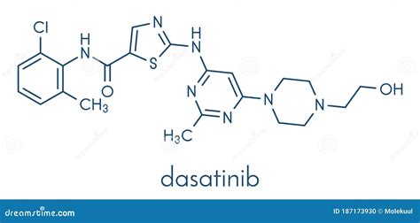 Dasatinib Molecule Structure Stock Image | CartoonDealer.com #56761231