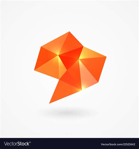 Polygonal Speech Bubble Royalty Free Vector Image