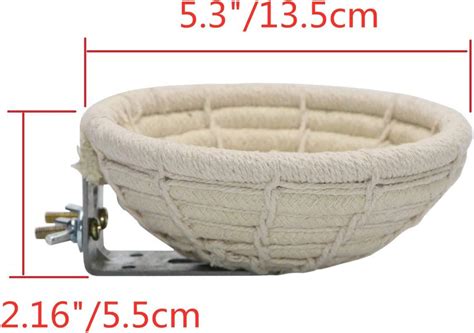 Bird Breeding Nest Bed Handmade Cotton Weave Hemp Rope Hatching Hut Cave For Parrot Budgie