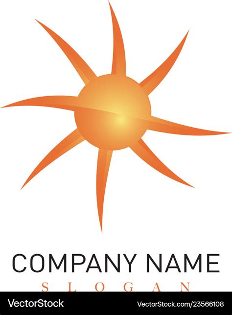 Modern sun logo Royalty Free Vector Image - VectorStock