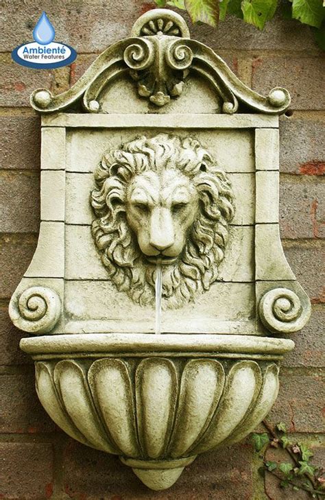 King Lion Head Wall Fountain Water Feature Garden Pool Water Garden