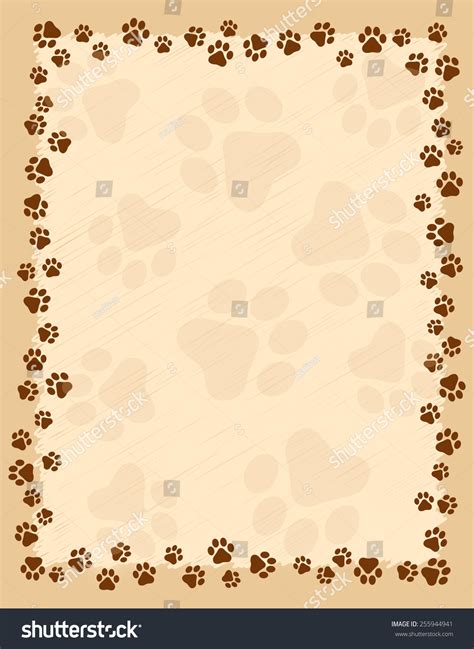 1,596 Dog Paw Print Border Images, Stock Photos & Vectors | Shutterstock