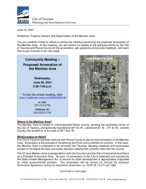 Fillable Online Cms Cityoftacoma Proposed Annexation Of The Manitou