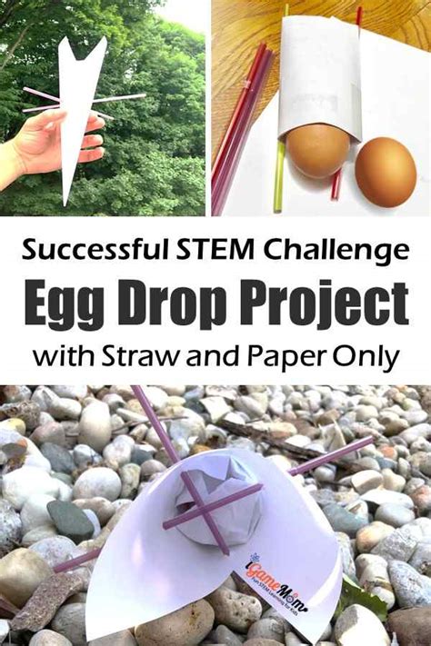 Successful Egg Drop Project Design with Straw and Paper