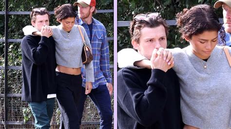 Tom Holland Kisses Zendayas Hand During London Outing Youtube