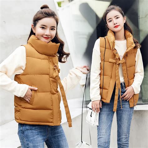 Autumn Women Winter Vest 2018 Casual Slim Solid Thicken Warm Cotton