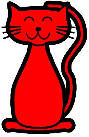 Red Cat Clip Art at Clker.com - vector clip art online, royalty free ...