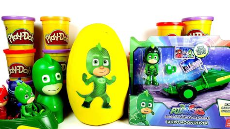 Gigante Pj Masks Gekko Play Doh Surprise Egg Filled With Toys From The