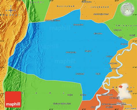 Political Map of Larkana