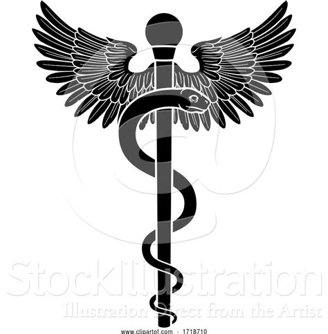 Vector Illustration of Rod of Asclepius Aesculapius Medical Symbol by ...