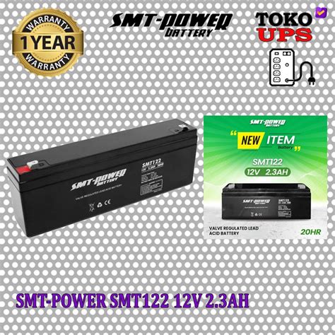 Jual Baterai Vrla 12v 23ah Smt122 Aki Kering Smt Power Shopee Indonesia