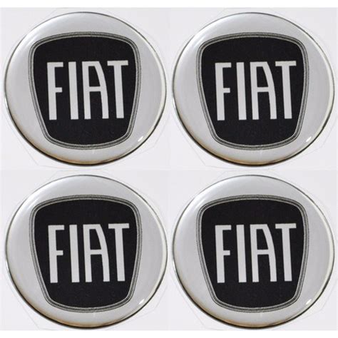 Jogo Emblema Fiat Preto Botom P Calota Roda Esportiva 60mm Shopee Brasil