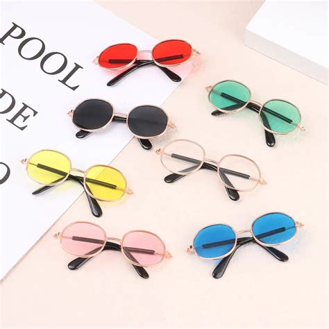 85cm Miniature Doll Sunglasses Metal Frame Glasses Lovely Eyewear Eyeglasses For Blythe Doll