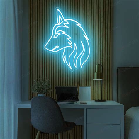 Single Wolf Neon Sign Single Wolf Wall Decor Custom Neon - Etsy