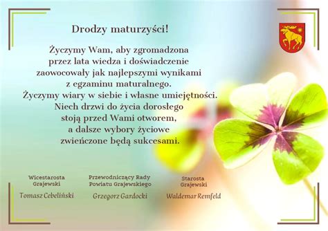 Życzenia dla maturzystów