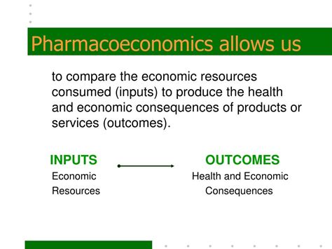 PPT Introduction To Pharmacoeconomics PowerPoint Presentation Free