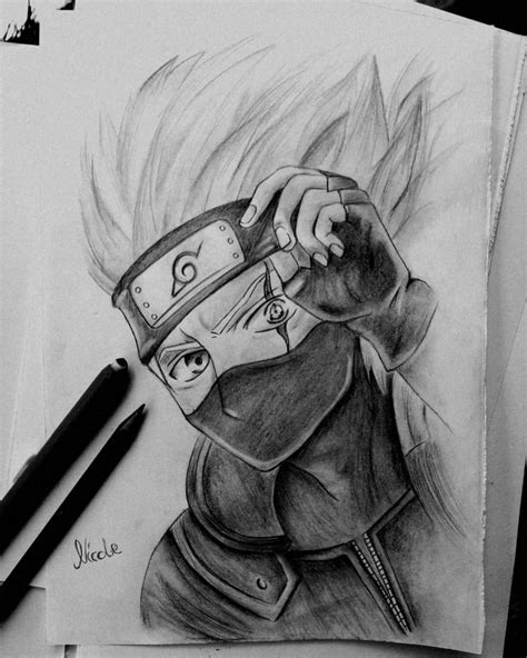 Kakashi Naruto Made By Me Niciiy 🎨🖌️ Anime Drawings Kakashi Drawing