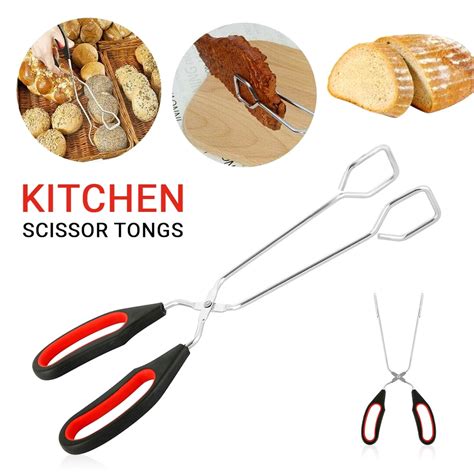 Hotbest Scissor Style Tongs Heavy Duty Non Stick Stainless Steel Wire