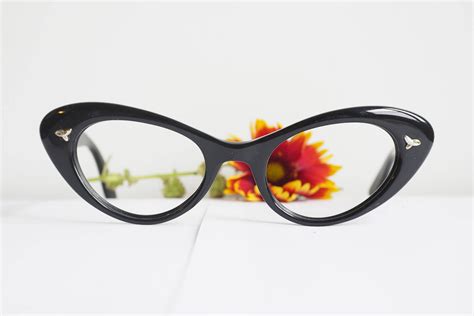 Vintage Cat Eye Eyeglasses 1960s Cateye Frames By Bausch And Lomb