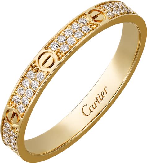 Crb4218000 Love Ring Sm Yellow Gold Diamonds Cartier