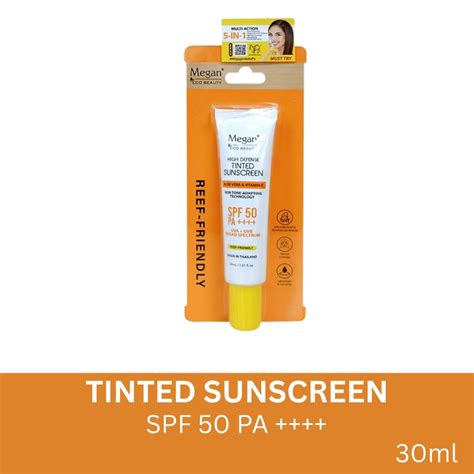megan megan eco beauty high defense tinted sunscreen spf