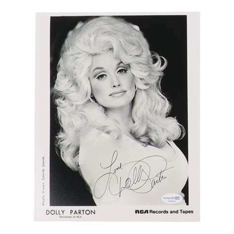 Dolly Parton Signed 8x10 Photo Inscribed Love Acoa Pristine Auction