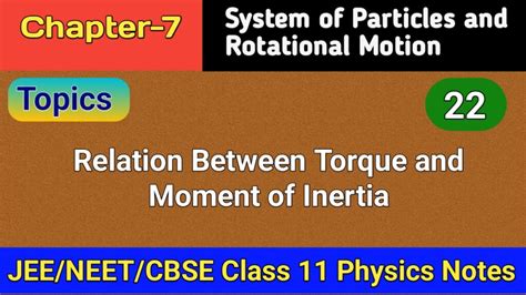 Relation Between Torque And Moment Of Inertia Maths And Physics With