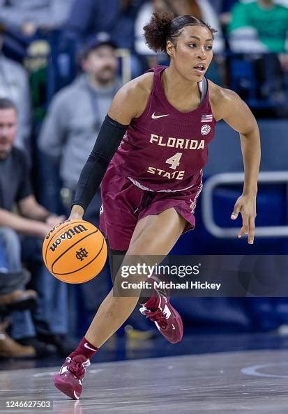 Sara Bejedi Of The Florida State Seminoles Brings The Ball Up Court