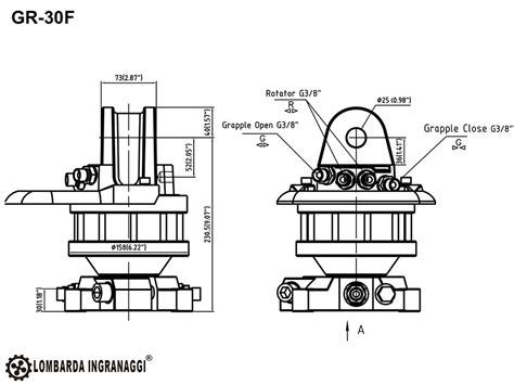 Rotore Idraulico Da Qli Lombarda Ingranaggi Per Pinza Per Tronchi Gr F