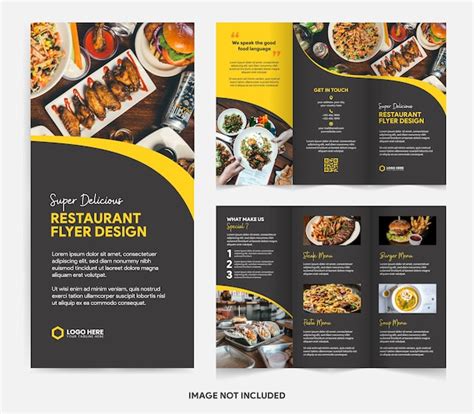 menu tri fold vectors illustrations
