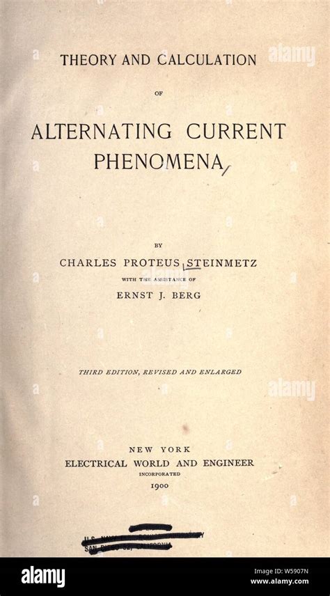 Theory and calculation of alternating current phenomena : Steinmetz ...