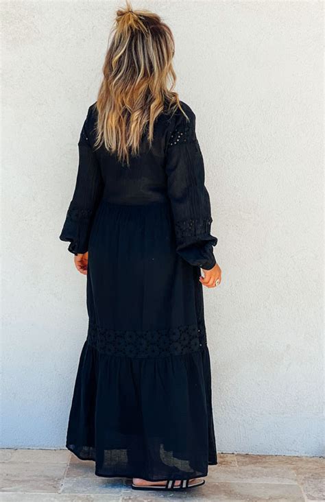 Robe Amelia Longue Noire Banditas Robes Boh Mes Boutique Keva