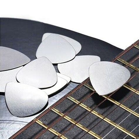 Gitarren Picks Plektrum St Ck Edelstahl Mit Aufbewahrungskoffer