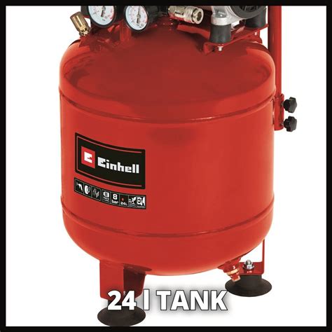 Einhell TE AC 24 Silent 1hp 24 Litre 8 Bar Silent Oil Free Compressor