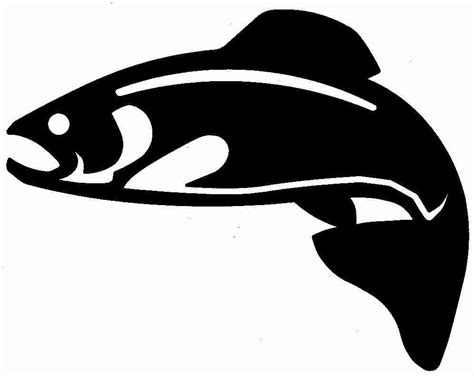 Jumping Trout Silhouette at GetDrawings | Free download